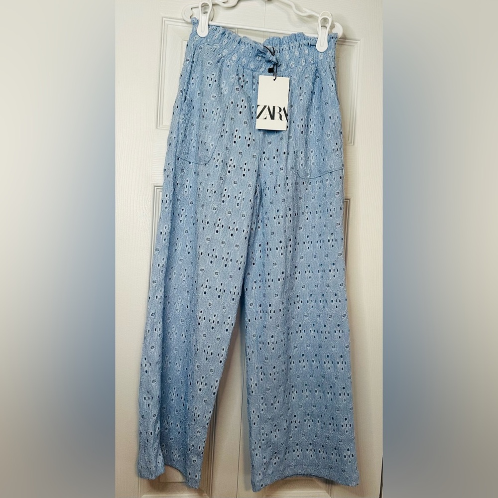 Embroidered textured pants.  NWT.  Girls size 10.